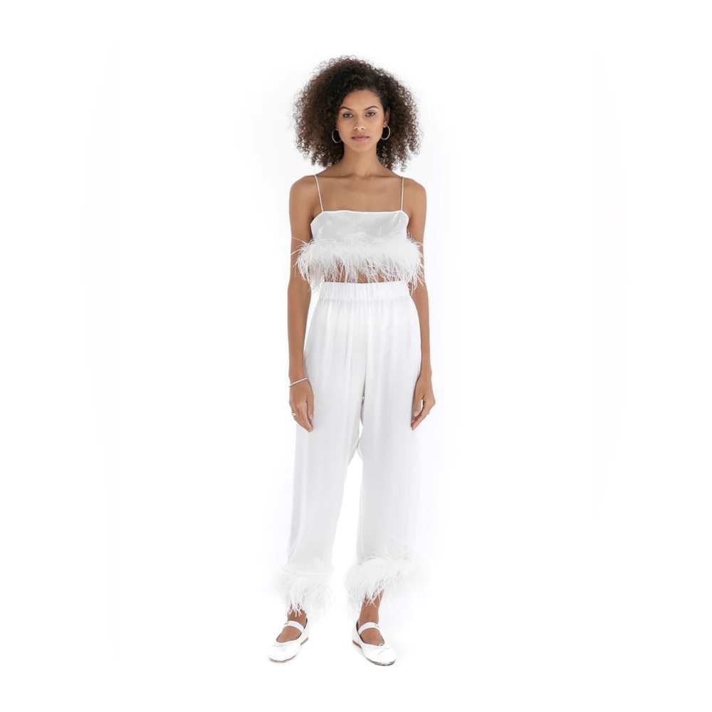 The Bar Elio top and Felic pant in white/blanc